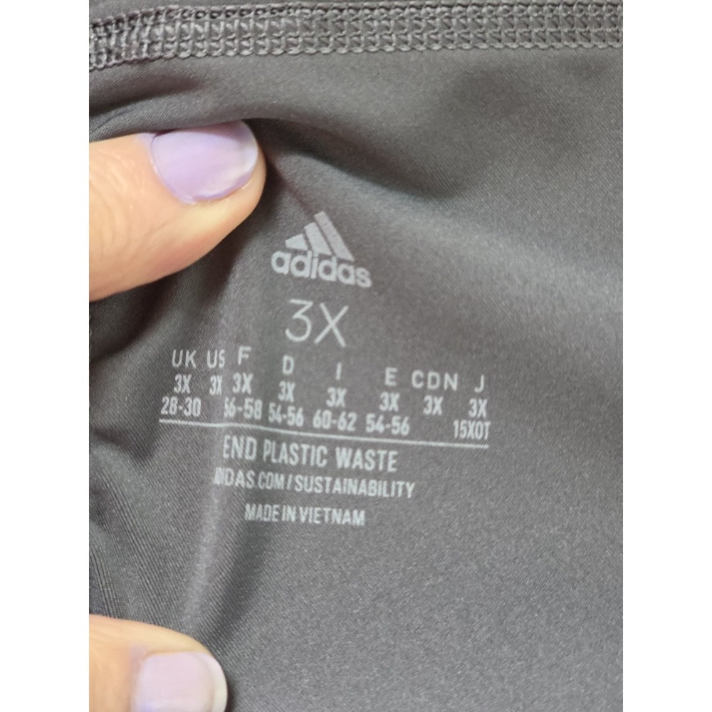 Adidas 11 Honore Studio Leggings Grey Black 3X Athletic Yoga Performance - Picture 5 of 8